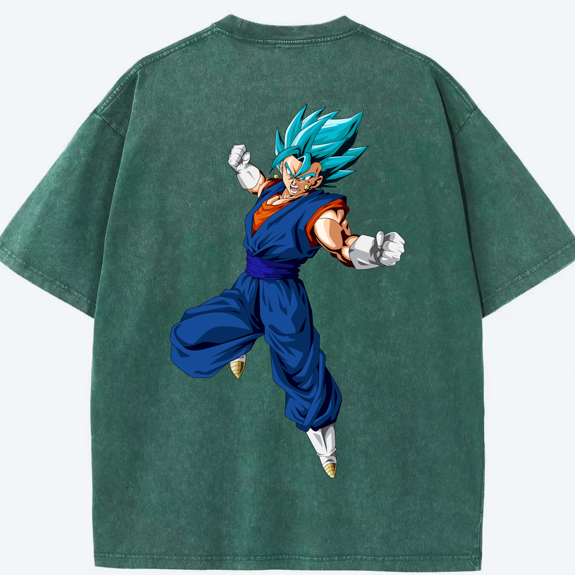 （画像用） ドラゴンボール ベジット DRAGON BALL Vegetto 綿100% ヴィンテージ風 半袖Tシャツ（背面プリント）